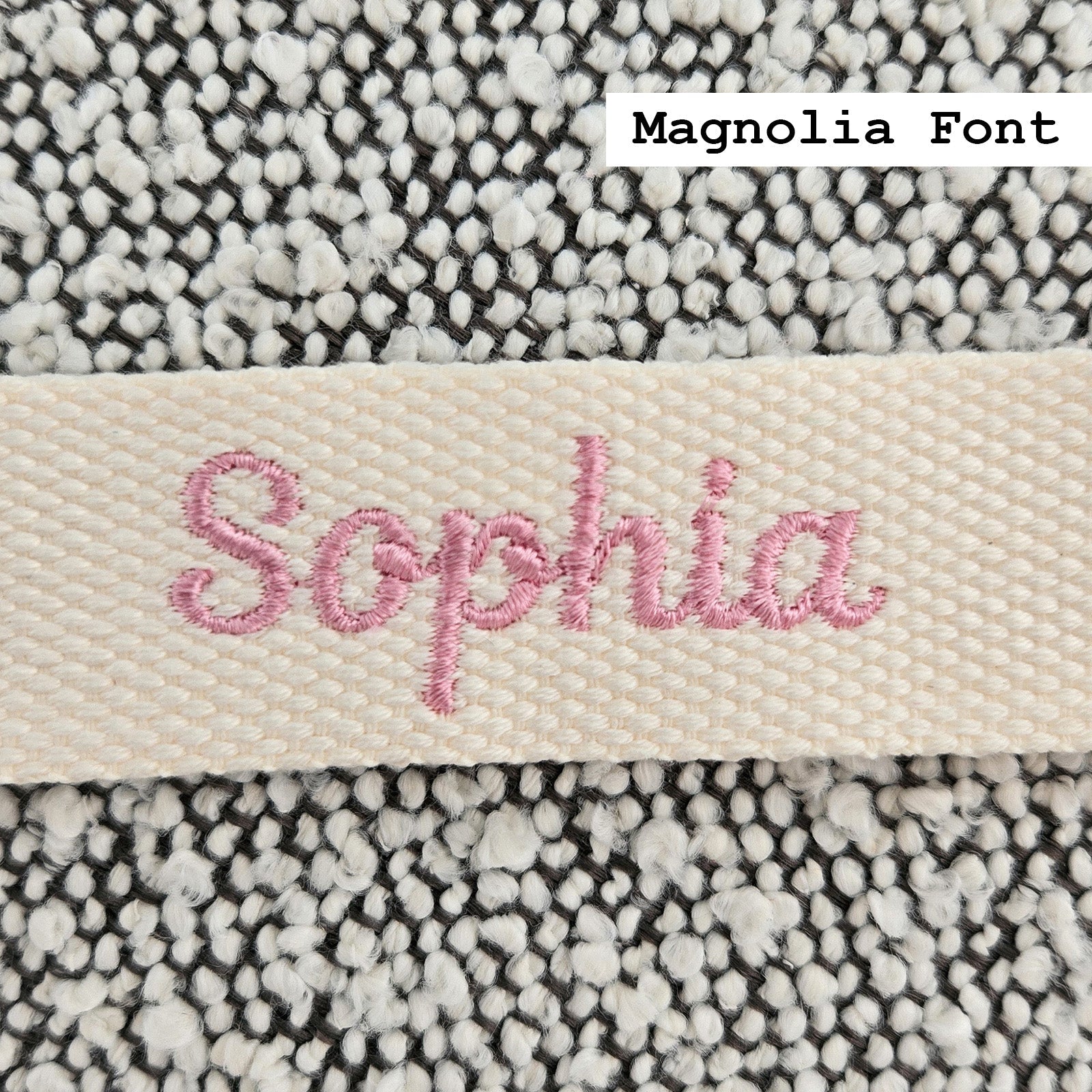 Embroidery Name Tag pebble stacker