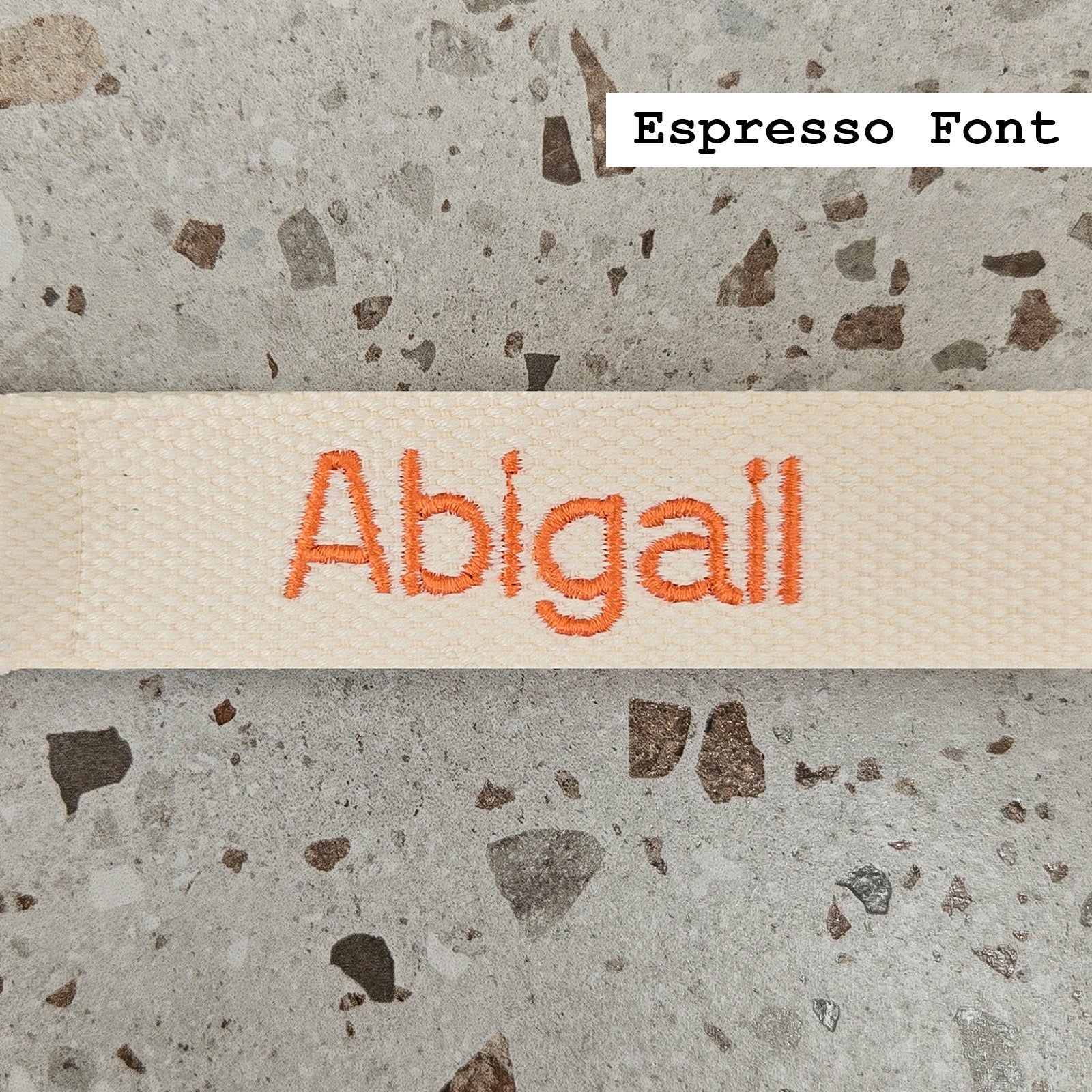 Embroidery Name Tag pebble stacker