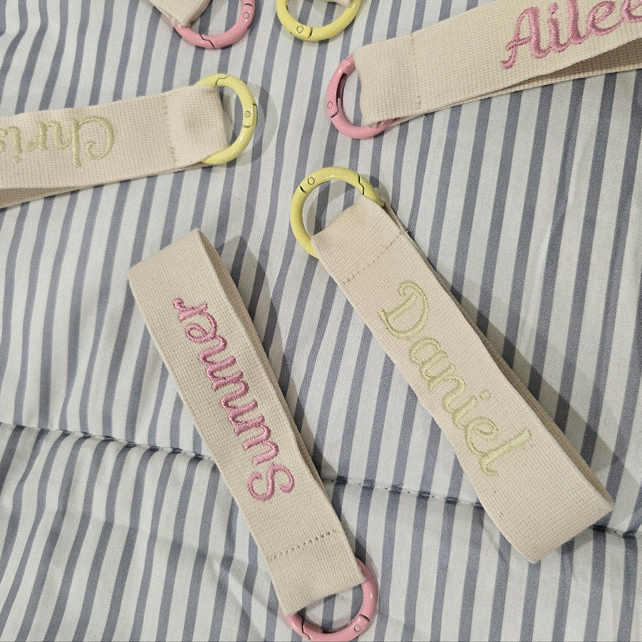 Embroidery Name Tag pebble stacker