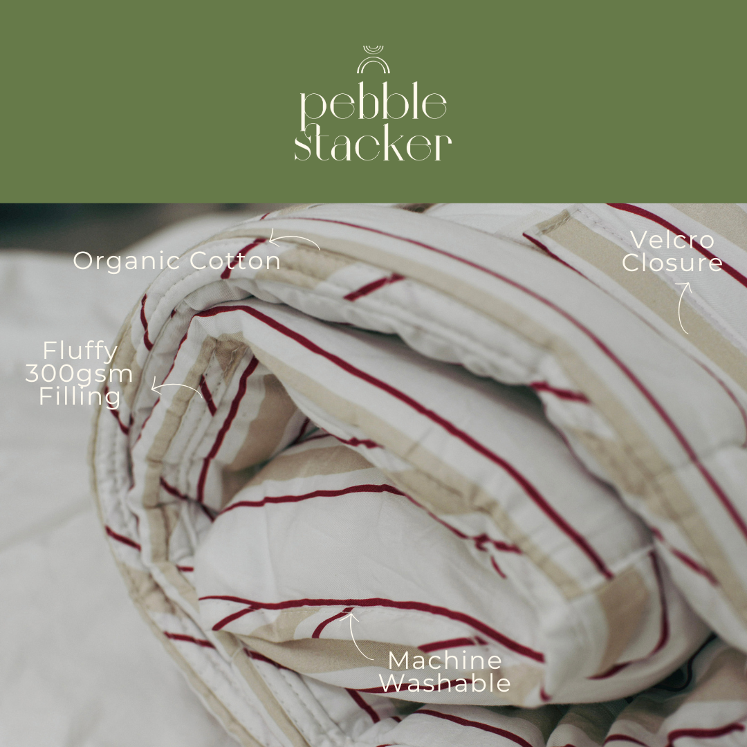 Nap Time Duo — Organic Nap Mat Bundle (Set of 2) pebble stacker