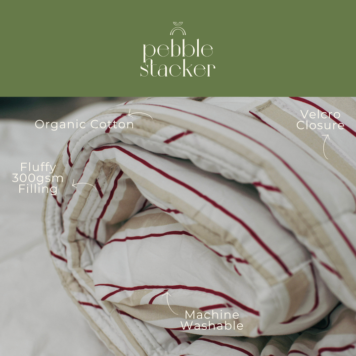 Nap Time Duo — Organic Nap Mat Bundle (Set of 2) pebble stacker