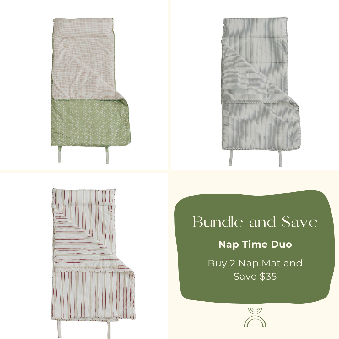 Nap Time Duo — Organic Nap Mat Bundle (Set of 2) pebble stacker