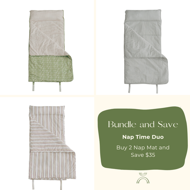 Nap Time Duo — Organic Nap Mat Bundle (Set of 2) pebble stacker